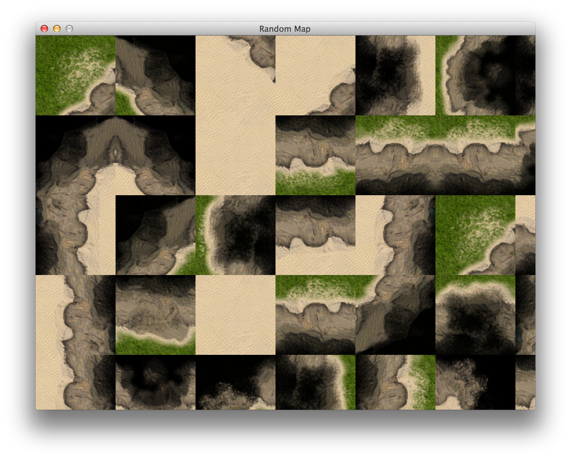 Map filled with *seamless* random tiles