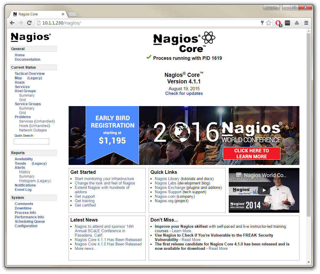 Nagios Front Page