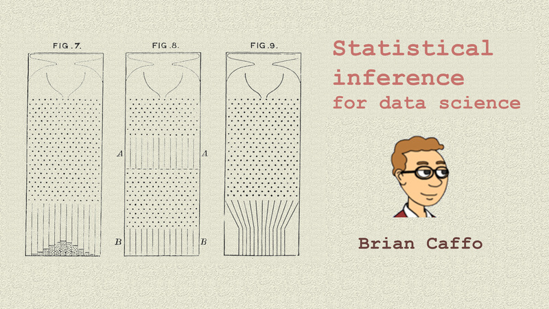 Cover image for the online course Statistical inference for data science by Brian Caffo