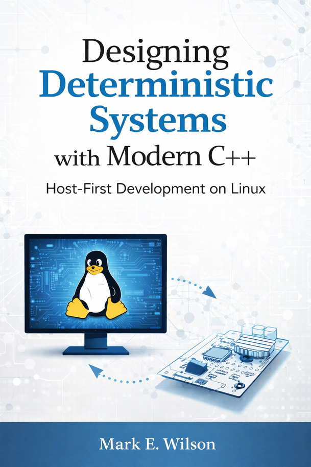 Book cover image for Designing Deterministic Systems with Modern C++: Host-First Development on Linux by Mark E. Wilson