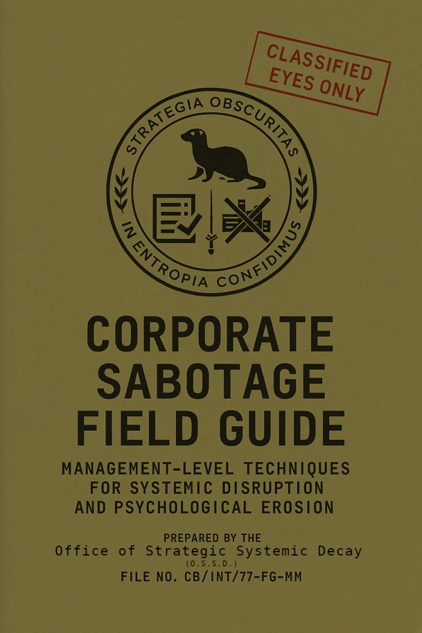 Cover image for Corporate Sabotage Field Guide: Management-Level Techniques for Systemic Disruption and Psychological Erosion by Stijn Dejongh