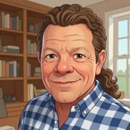 Cartoon Picture of Harvey Myers IV, Author of BUILDING 3D Tic-Tac-Toe with Blazor: A Practical Guide to .NET 10, C# 14 and Interactive Web Development