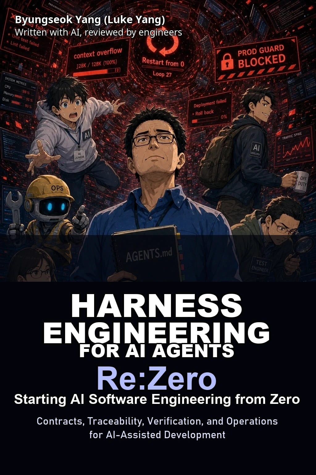 Book cover image for Harness Engineering for AI Agents: Re:Zero, Starting AI Software Engineering from Zero: Contracts, Traceability, Verification, and Operations for AI-Assisted Development by Luke Yang