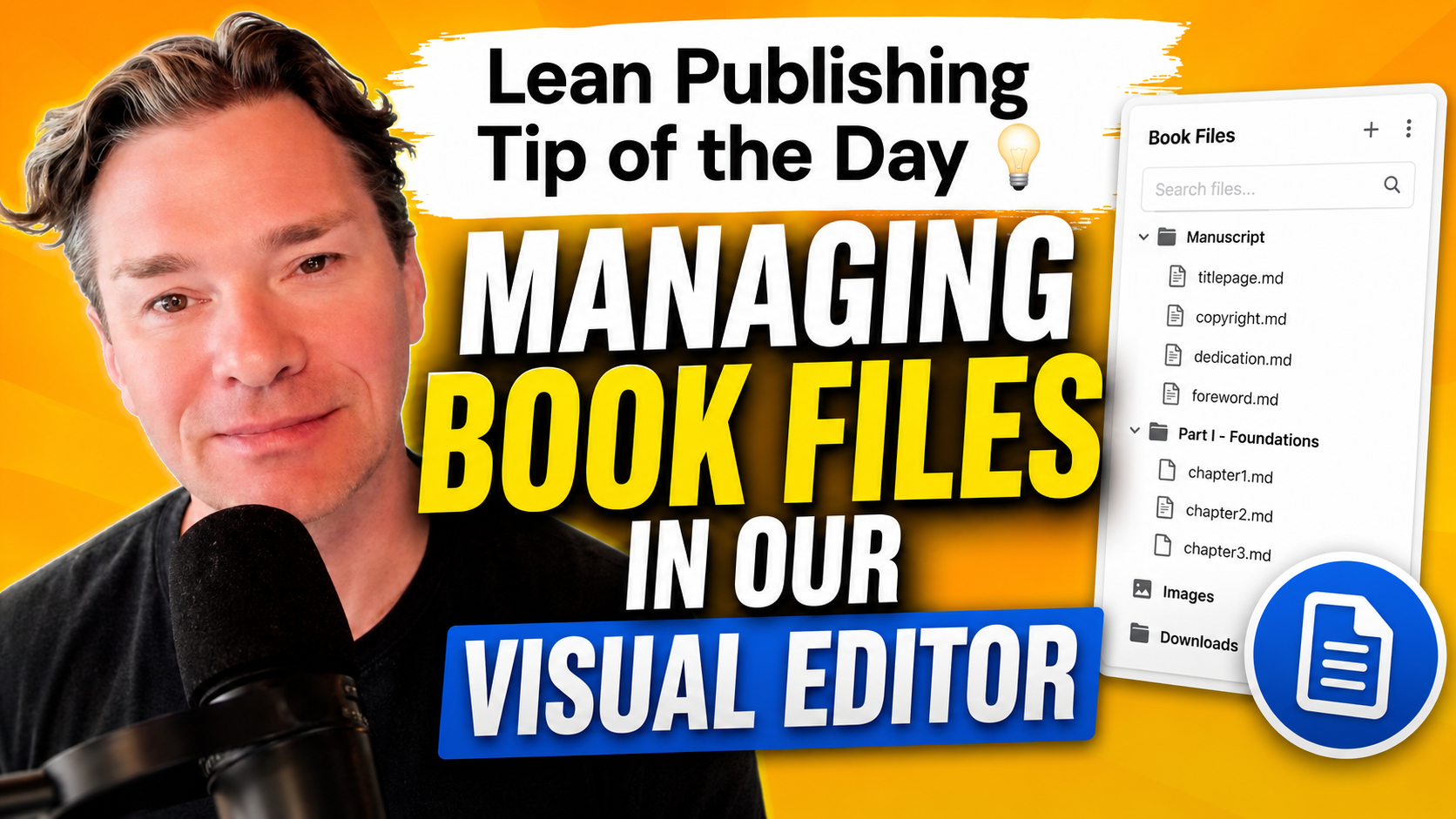 Lean Publishing Tip of the Day 💡 Managing Book Files in Our Visual Editor