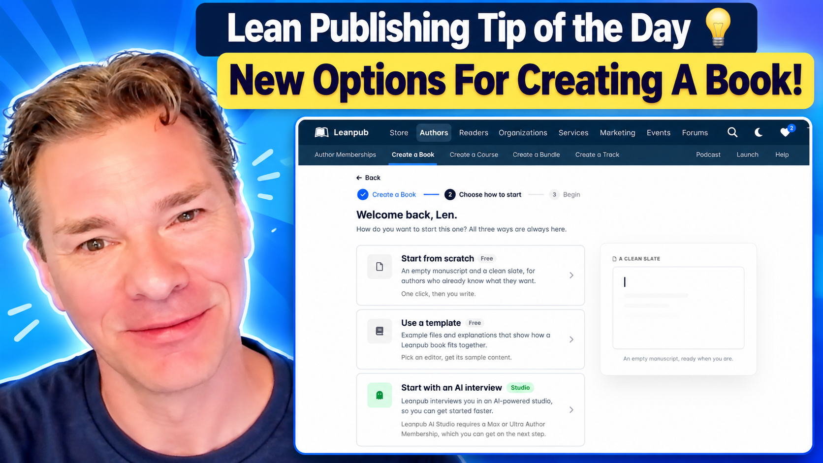 Lean Publishing Tip of the Day 💡 New Options For Creating A Book!