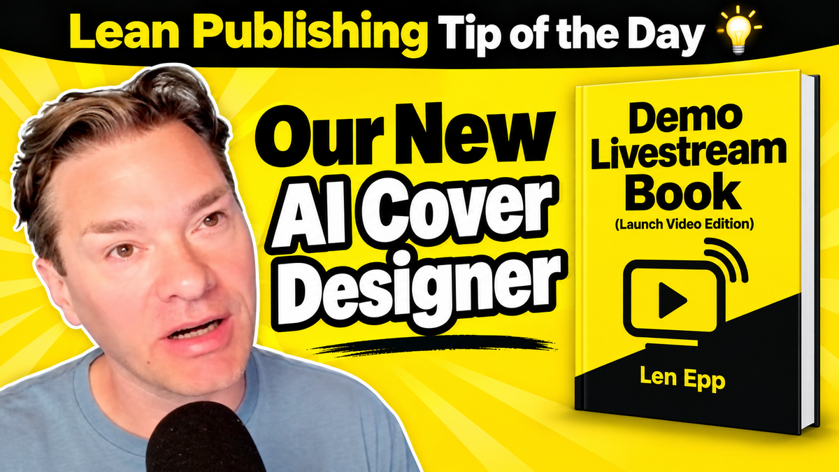 Lean Publishing Tip of the Day 💡 Our New AI Cover Designer #AIbookcover #bookcover #coverdesign