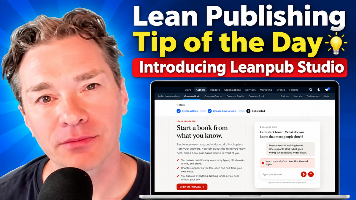 Lean Publishing Tip of the Day 💡 Introducing Leanpub Studio