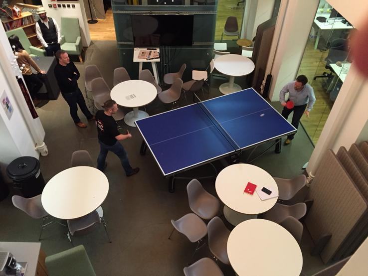 I'm not the only one in the team who decided that a little R&R wouldn't go amiss - the table tennis table was broken out at the end of the day for a few games
