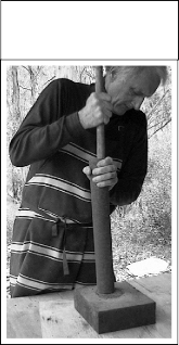 **Preparing a Larger Quantity -** 
1. Use a Dolly (Iron Rod, Pipe and Anvil)