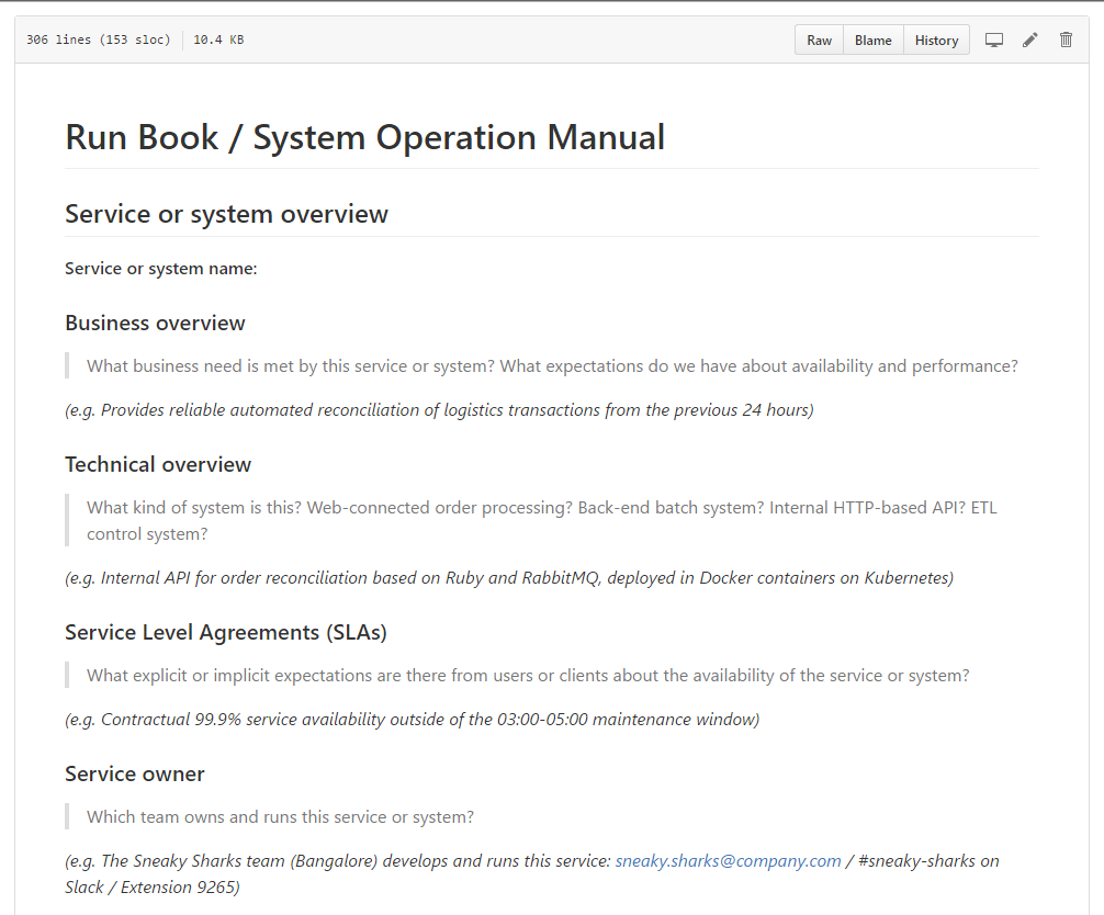 Run Book template on Github - _runbooktemplate.info_