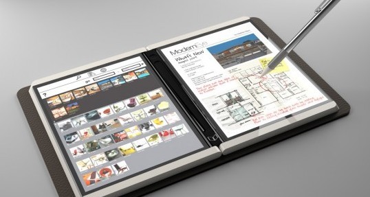 **Figure: Microsoft Courier Imitating a Real World Notebook**. Microsoft Courier --- Imitating a Real World Notebook. ---Image Credit: Microsoft.