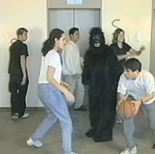 **Figure: Basketball.**. Basketball Awareness Test by Daniel Simons and Christopher Chabris. ---Image Credit: 1999 Daniel J. Simons; http://www.theinvisiblegorilla.com.