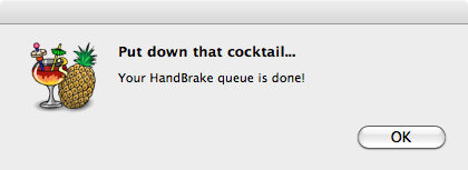 **Figure: HandBrake Cocktails**. HandBrake Cocktails. ---Image Credit: HandBrake.