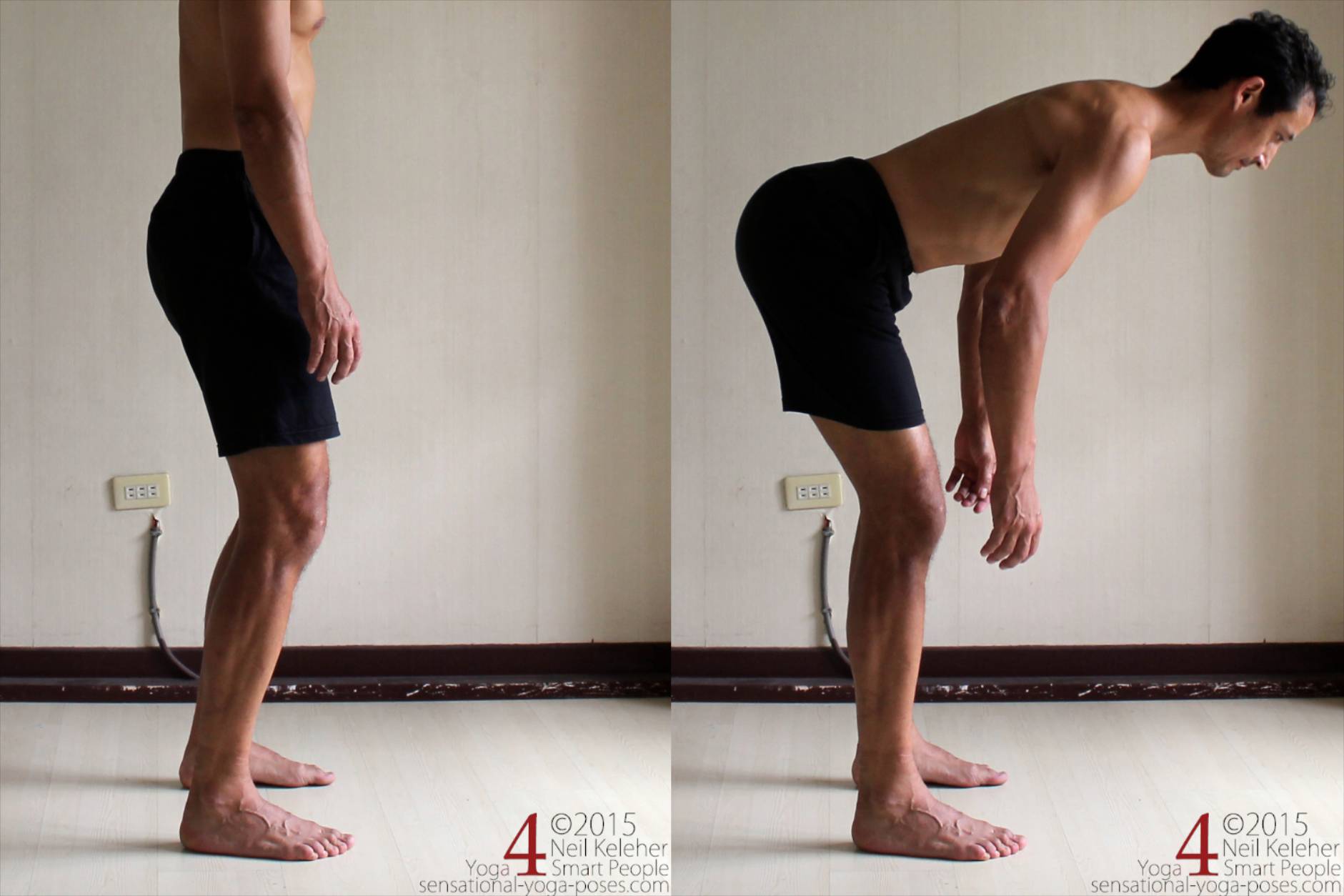 Move sitting bones back and up (ribcage moves with pelvis.)