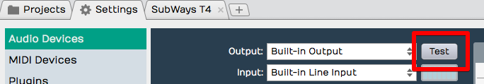 Audio Device *Test* Button on Mac