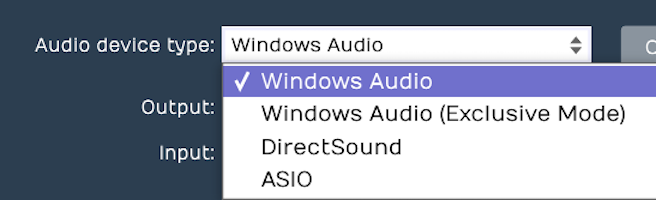 Windows Audio Device Types