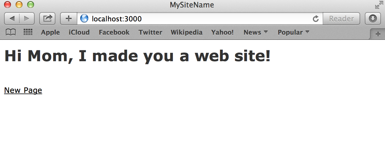 Hi Mom, served locally