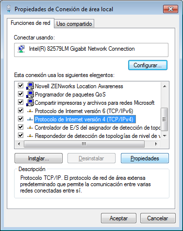 Fig 52:LAN connection properties