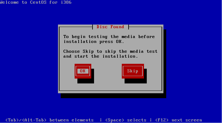 Fig 2:Checking the installation media