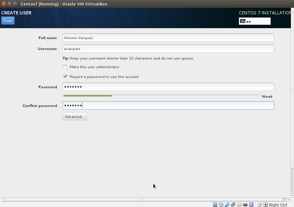 Fig 26:Creating an additional user