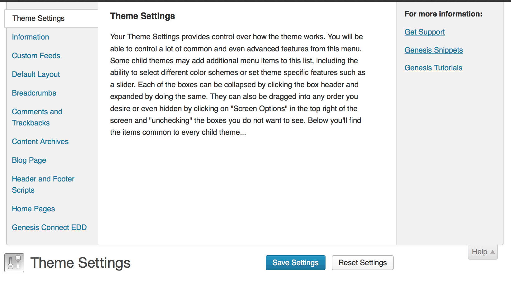 Contextual help open