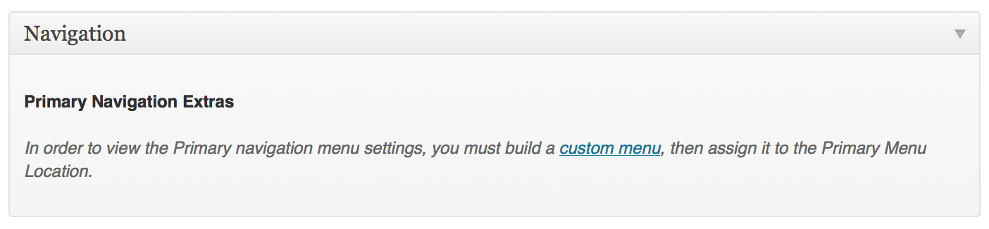Simplified Navigation settings feedback