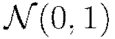 \mathcal{N}(0,1)