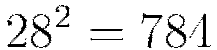 28^2 = 784