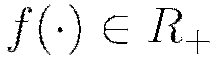 f(\cdot)\in \mathbb{R}_+
