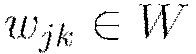 w_{jk} \in W