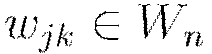 w_{jk} \in W_n