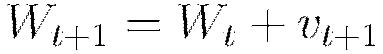 W_{t+1} = W_t + v_{t+1}