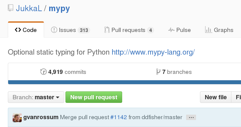 Guido commits on mypy