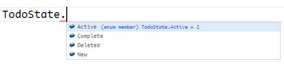 TypeScript enum autocomplete