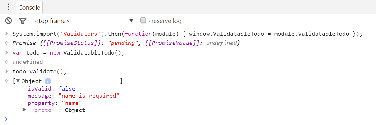 Required validation error