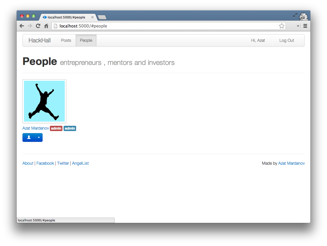 The HackHall People page.