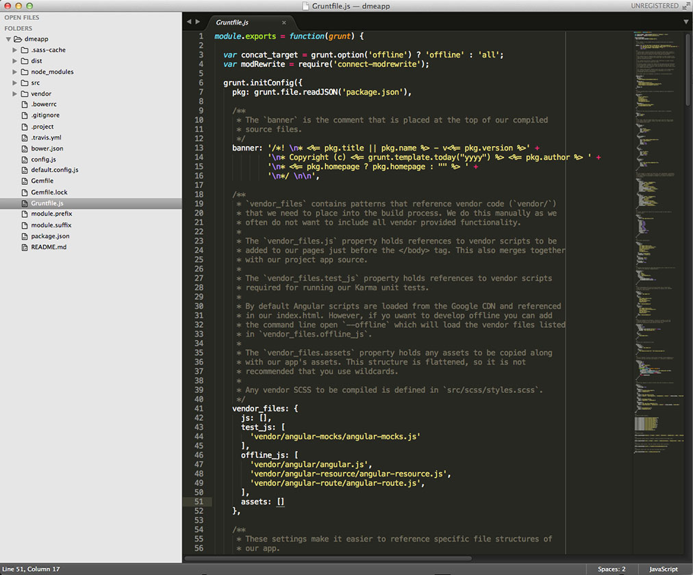 Sublime Text has a super slick interface