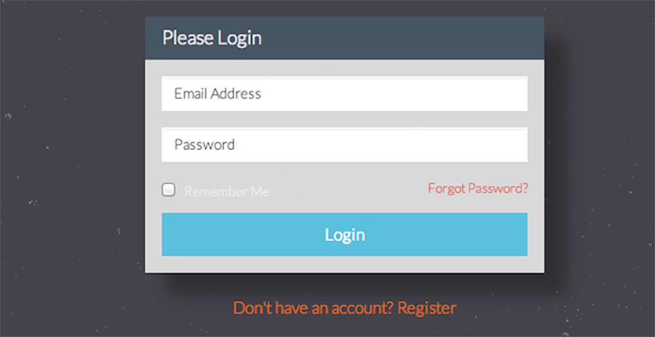 The look of the Login Form based on HTML from listing 1.9