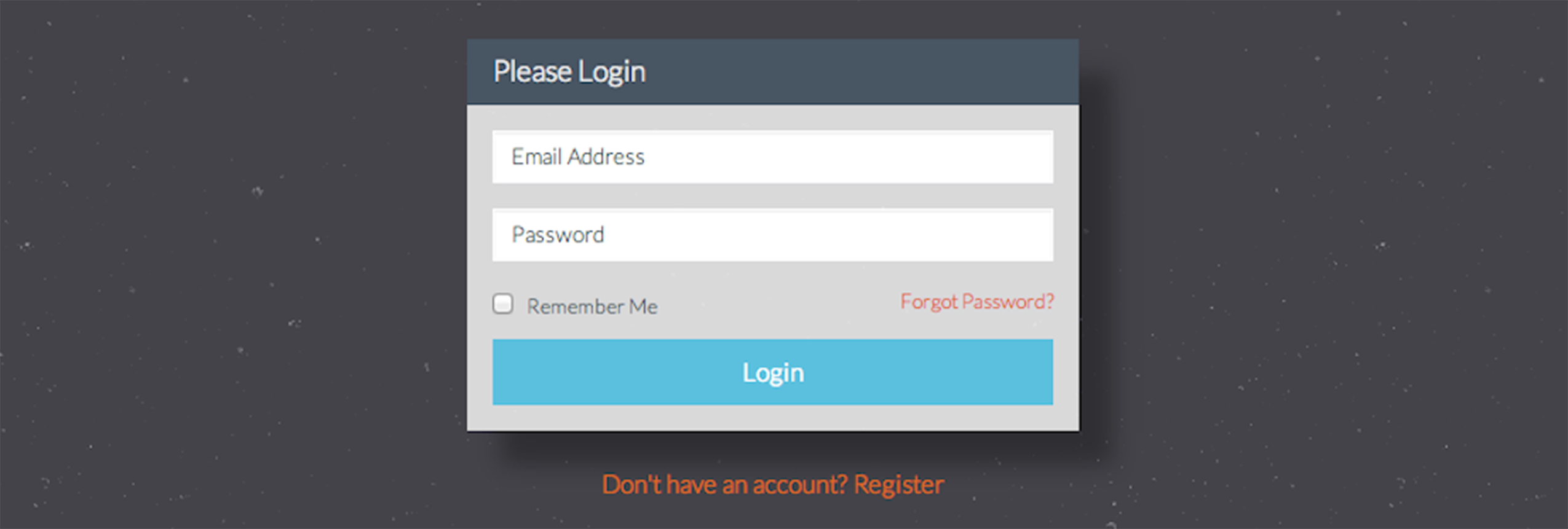 Login Form that you'll build