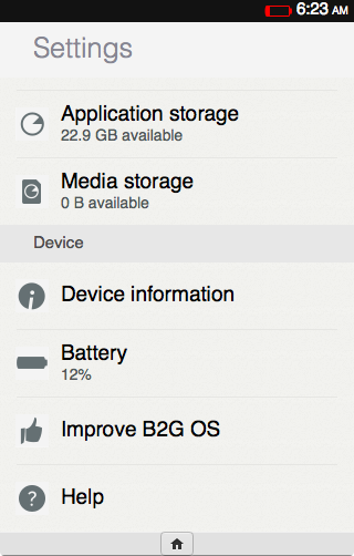 Simulator shows b2g os in Device section