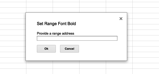 Figure 3-2: *Prompt dialog display for a range address.