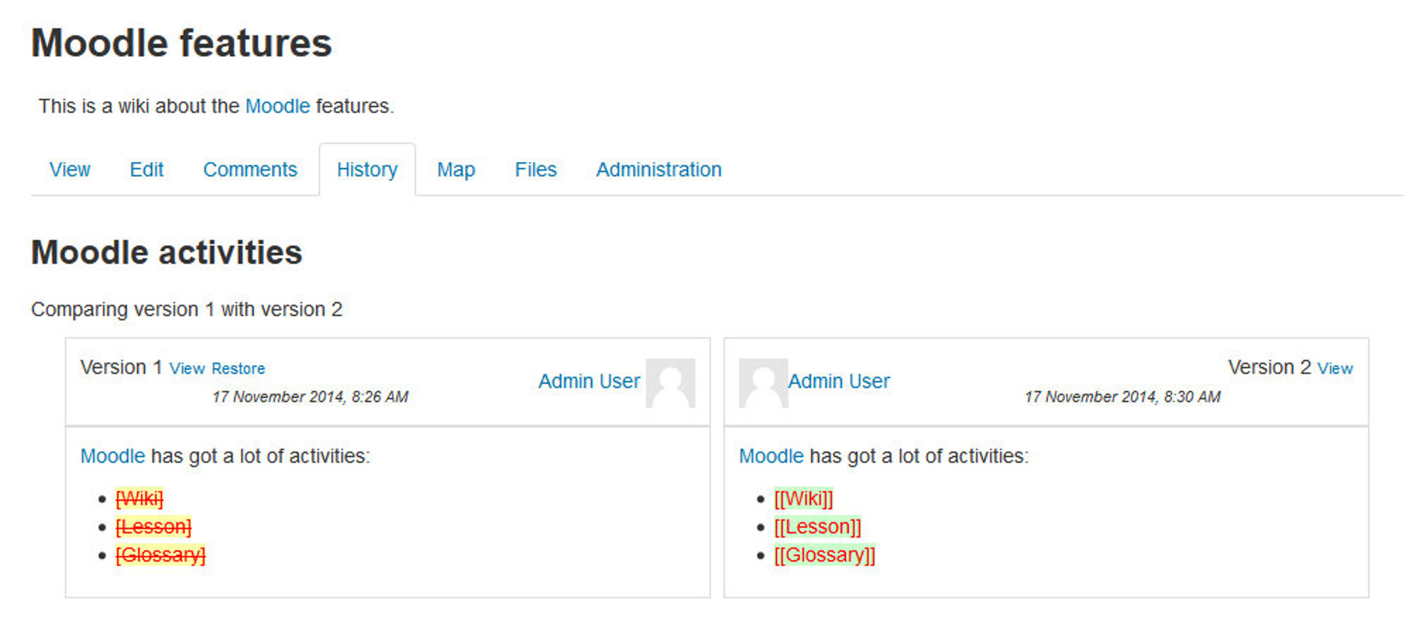 Figure 13-5 A Version diff