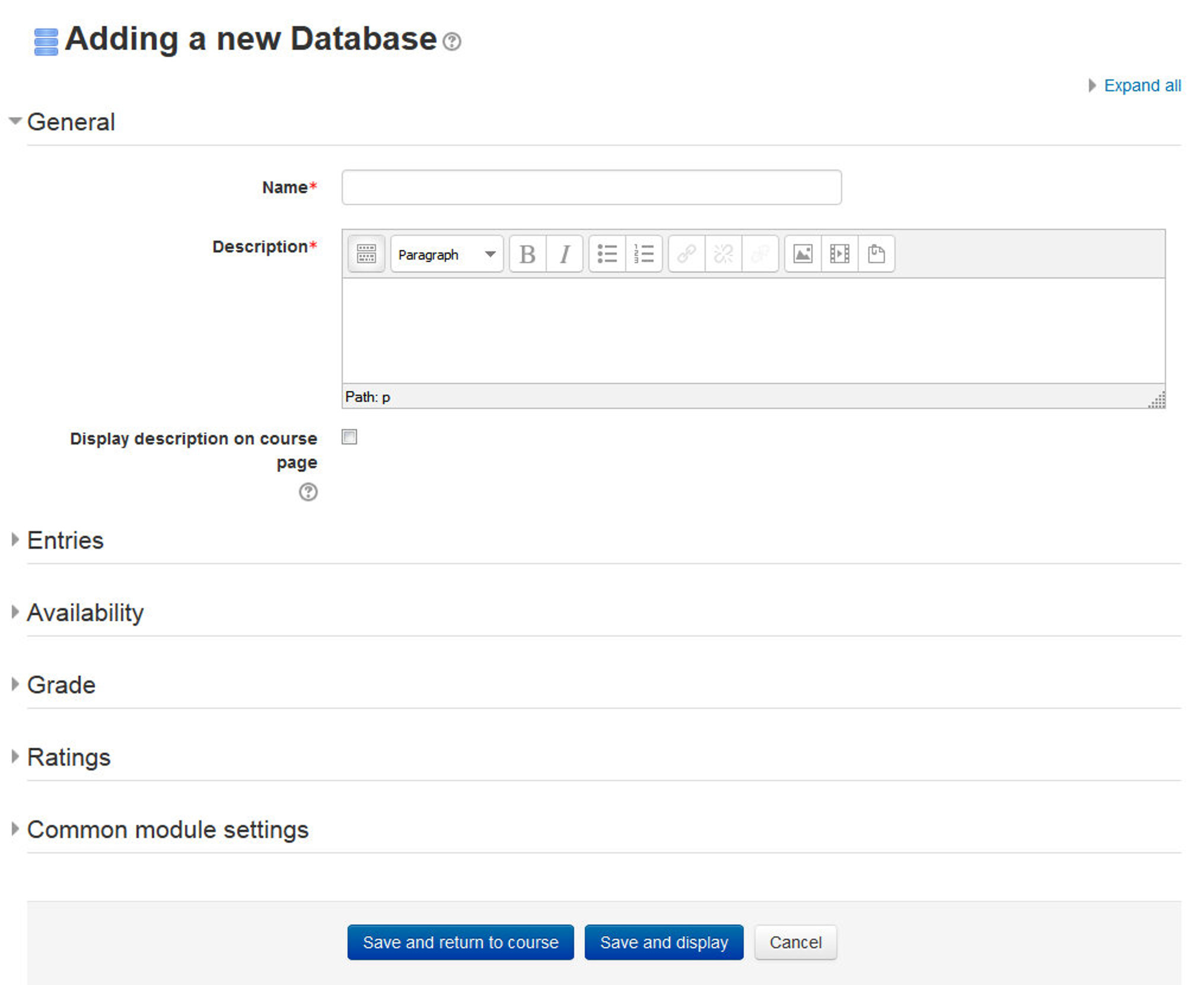 Figure 15-1 Adding a new database