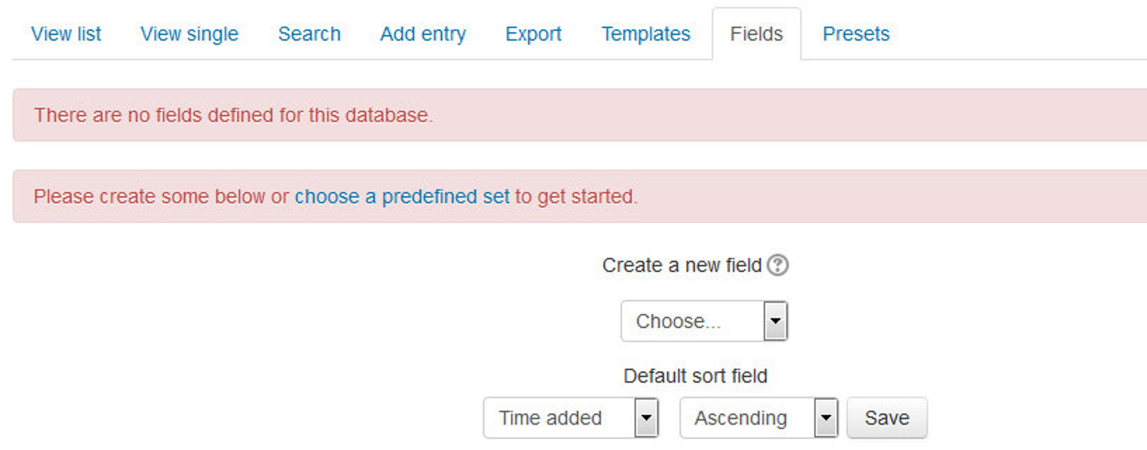 Figure 15-2 Adding fields to database
