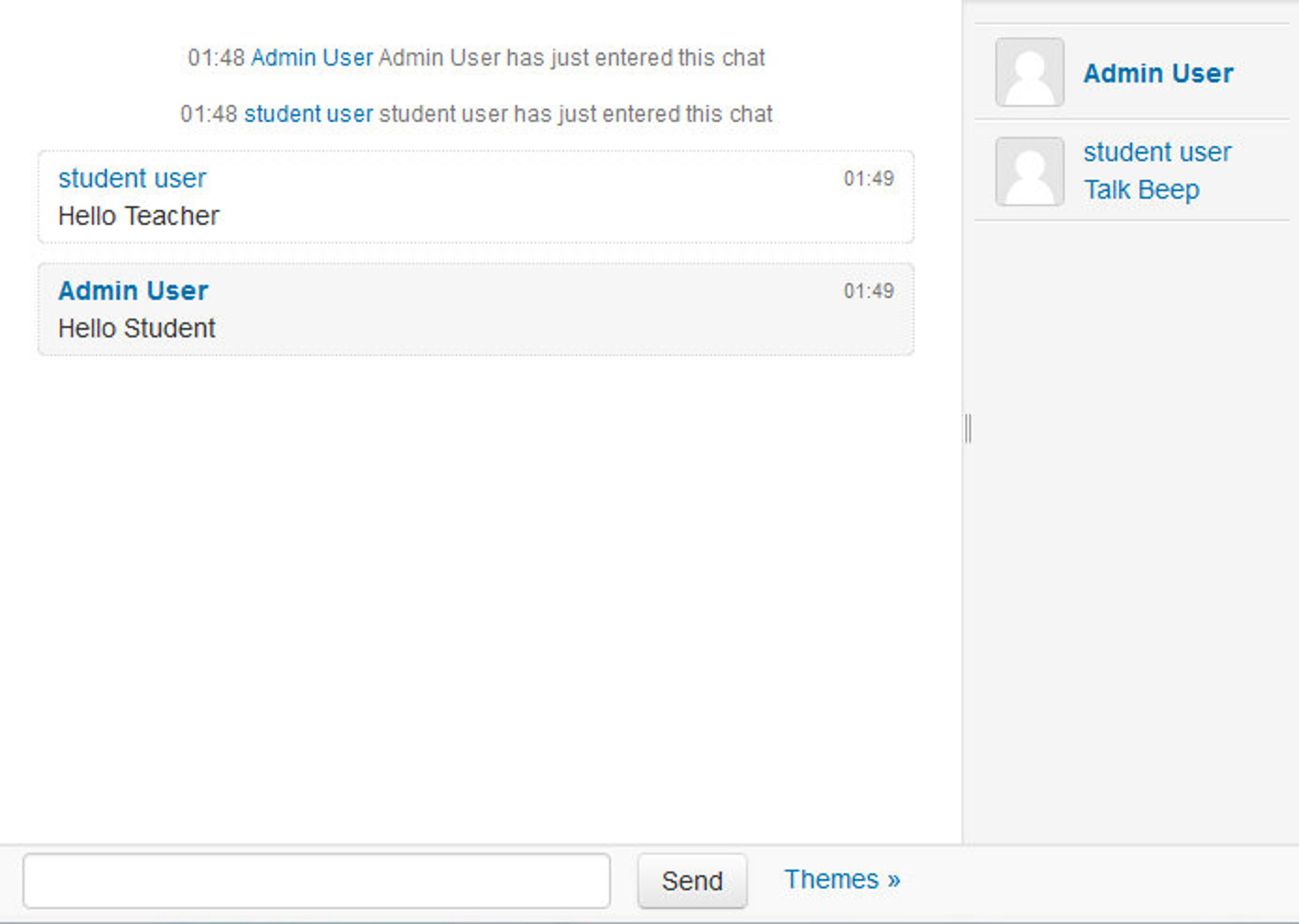 Figure 7-2 An ongoing chat