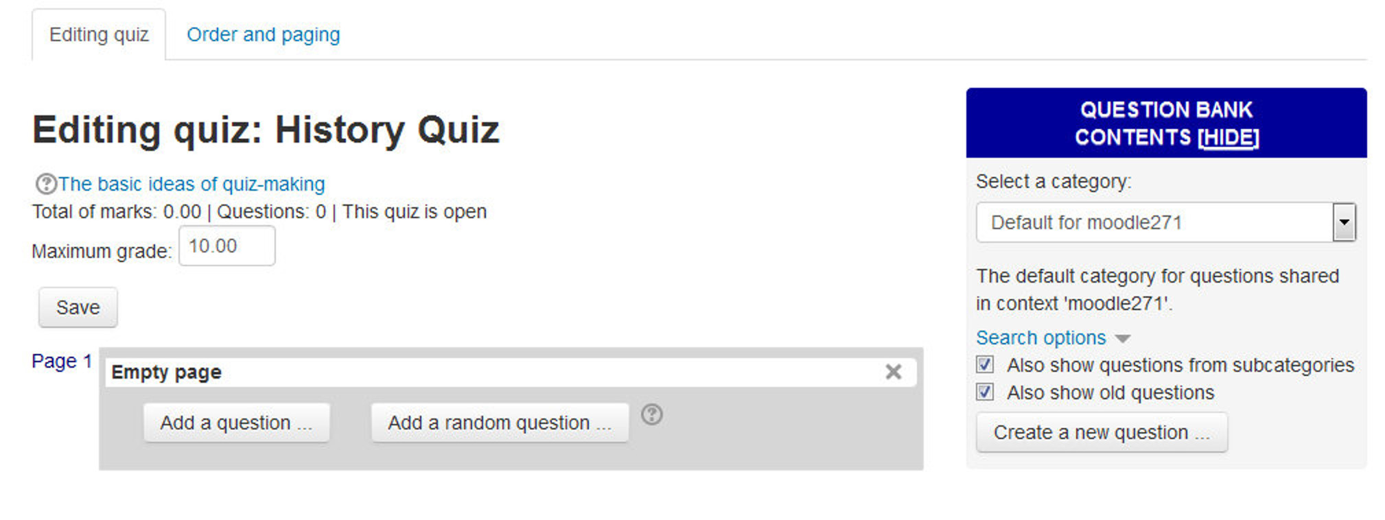 Figure 8-2 Building Quiz