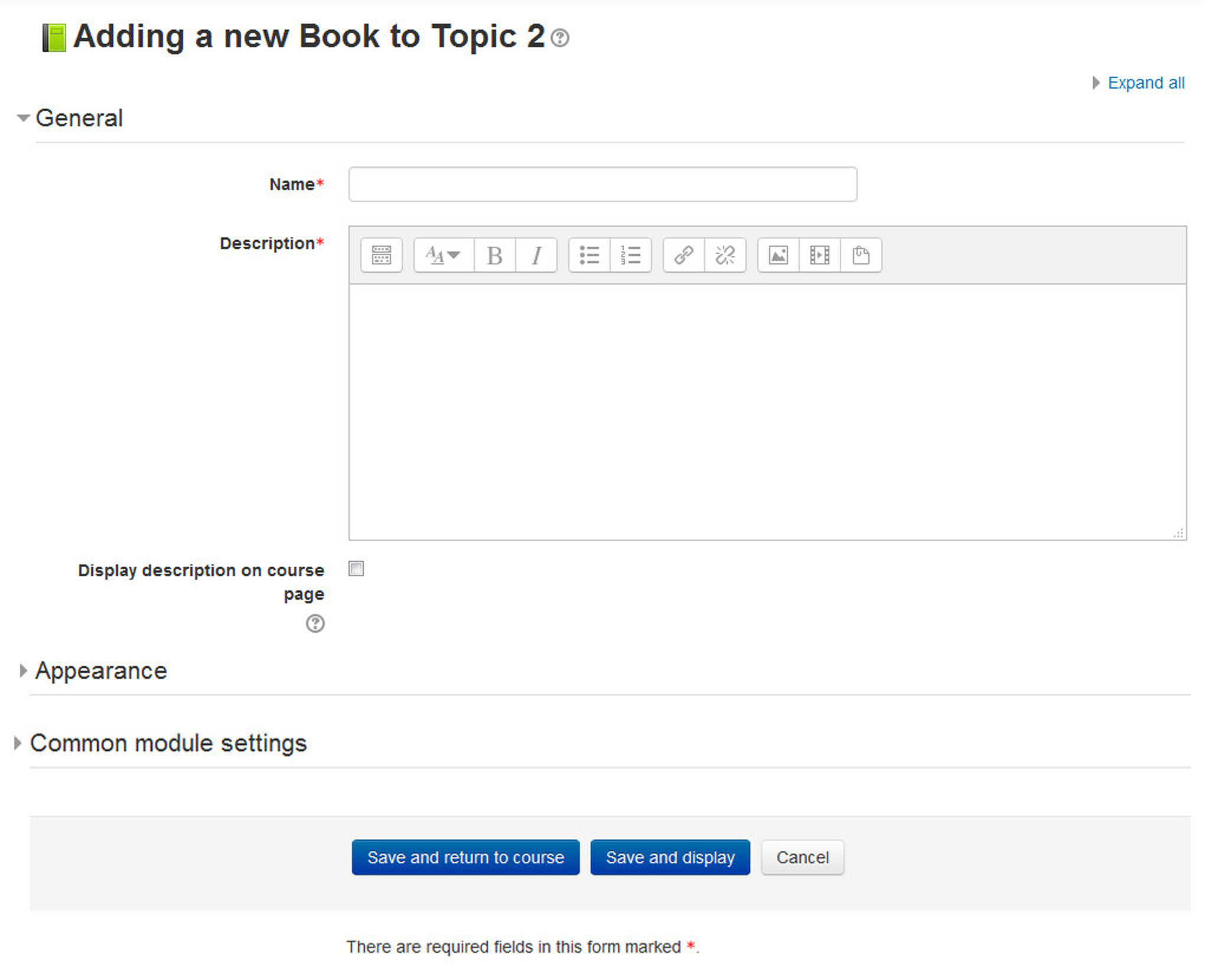 Figure 4-7 Creating a book resource