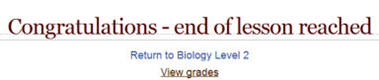 Figure 12-12 End of lesson