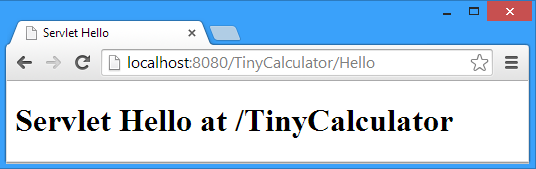 Hello servlet in action