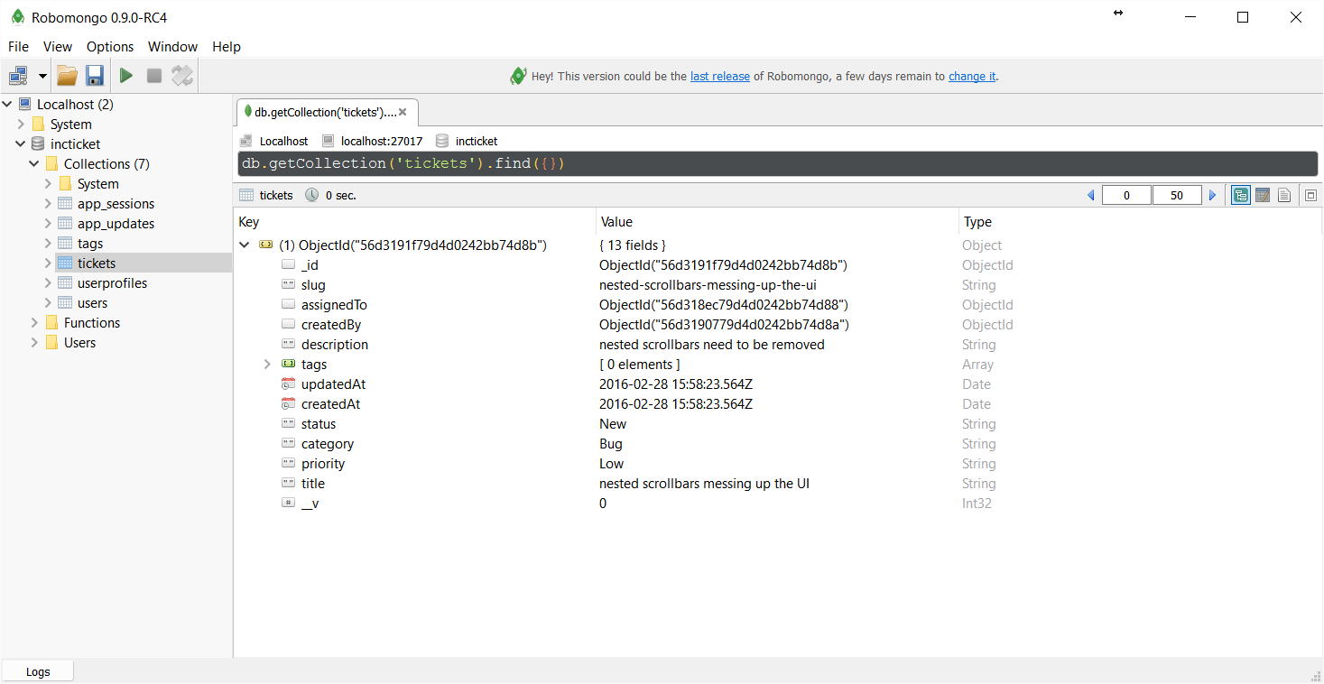 Query MongoDB collections